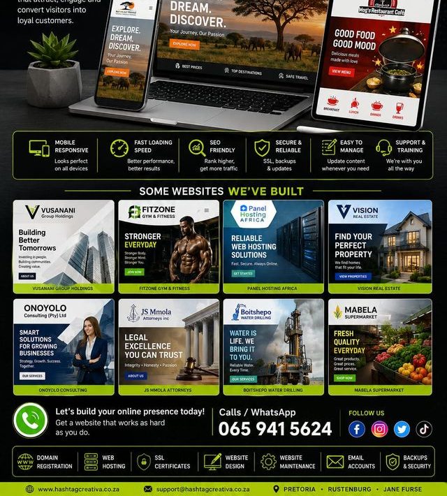 Some websites we've built — 8 client showcase