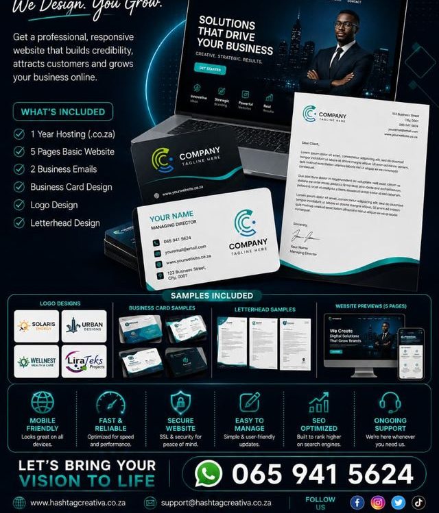 Website premium package campaign — teal theme